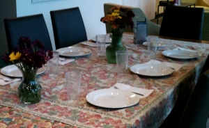 Thanksgiving table.